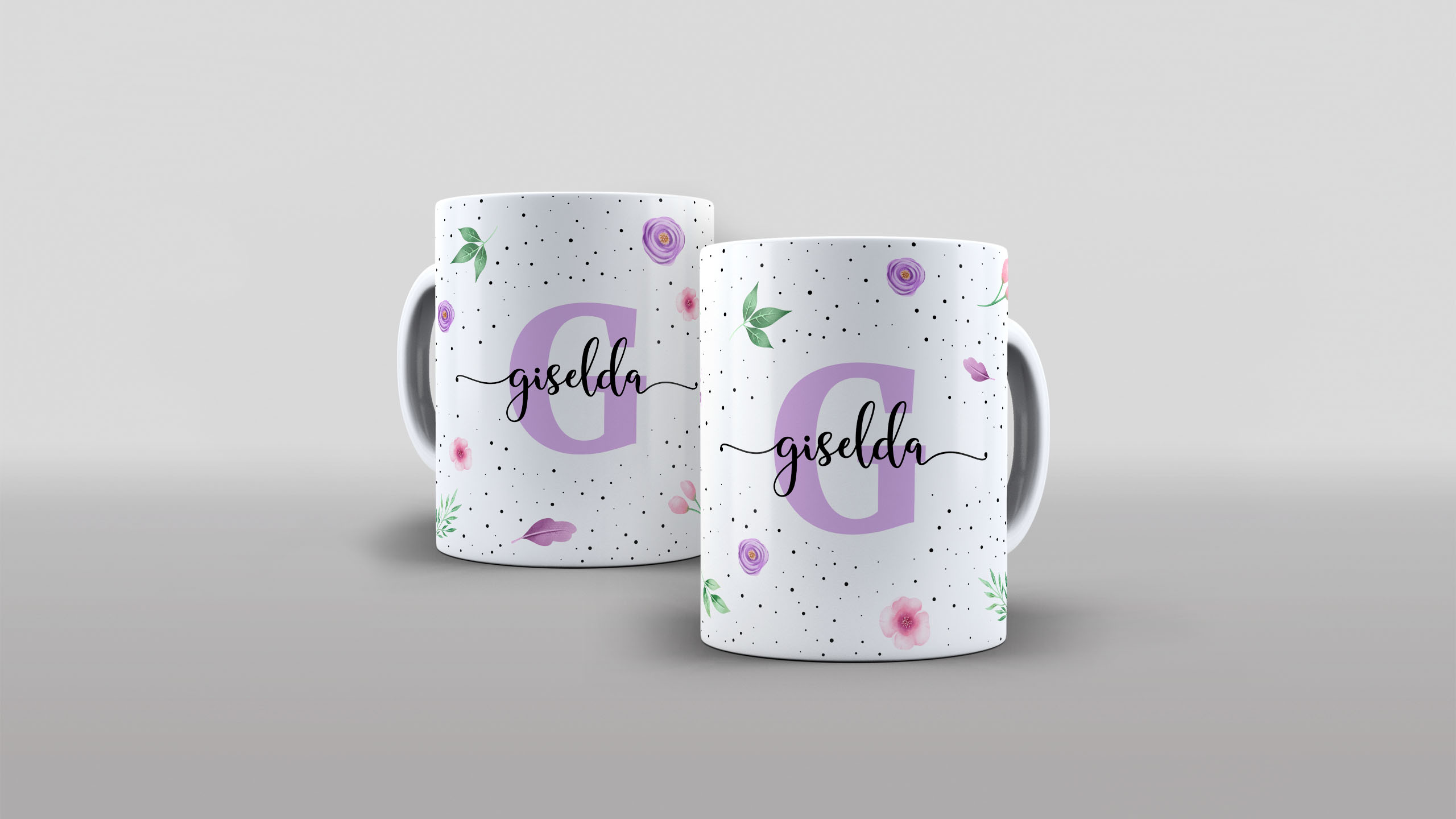 Caneca Inicial Primavera com nome