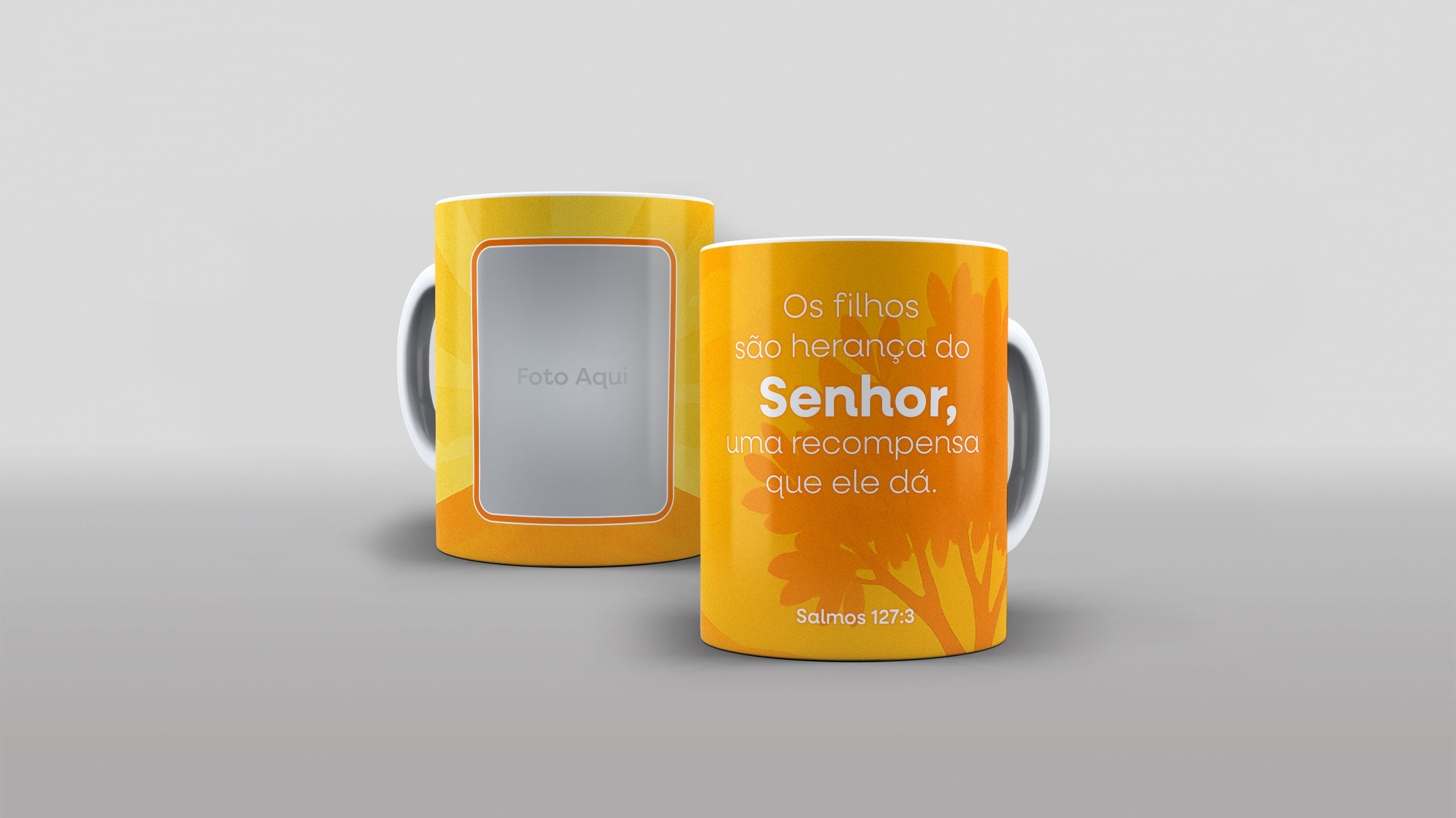 Caneca Os filhos são herança do Senhor uma recompensa que ele dá Salmos 127 3