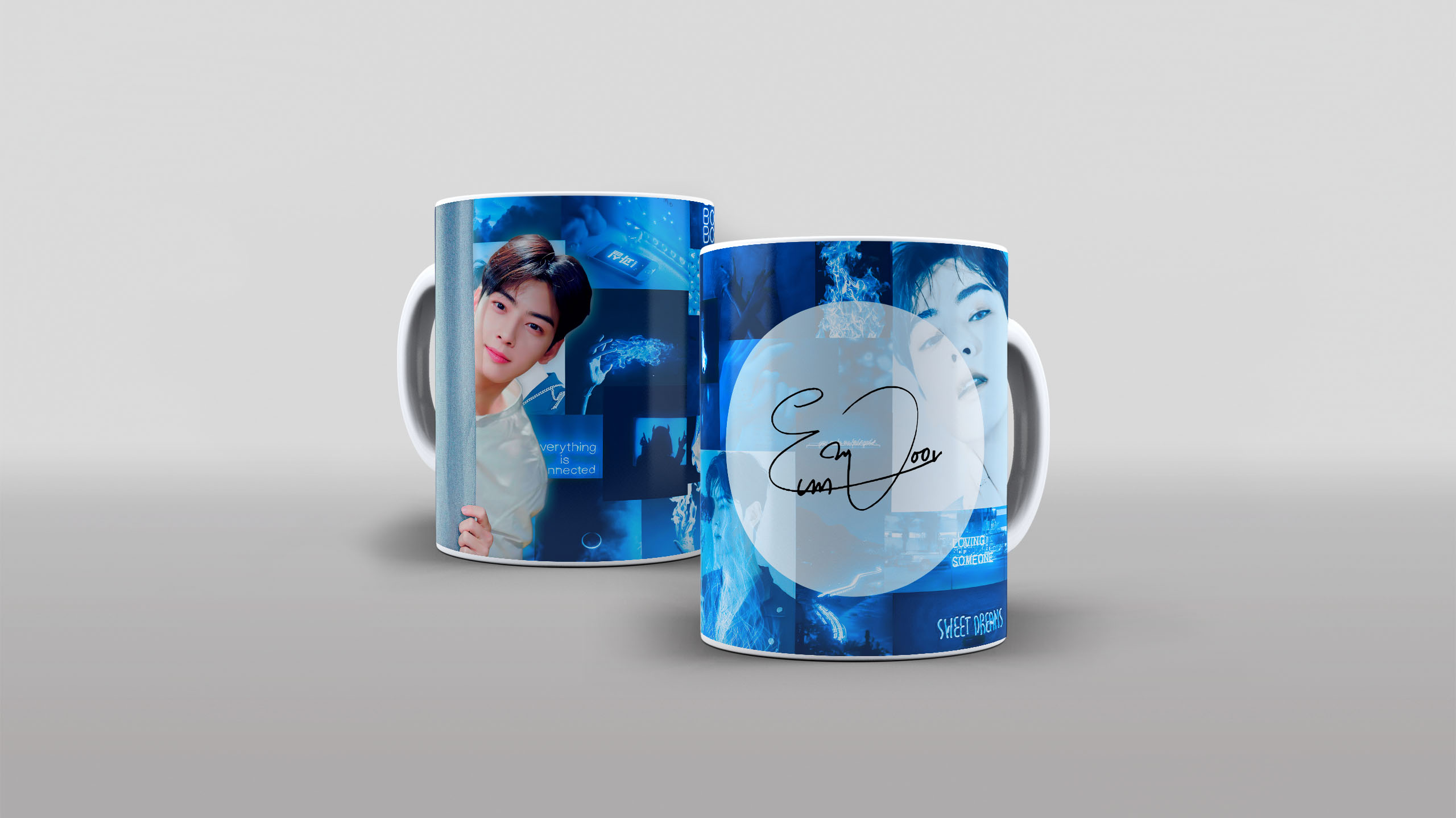 Caneca autografo Cha Eun Woo Love So Fine